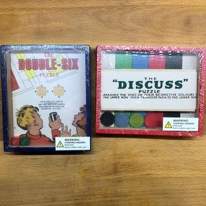 Two vintage handheld puzzle games
